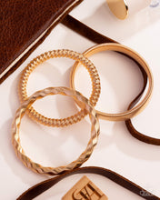 Load image into Gallery viewer, Tailored Texture - Gold Bracelet - Paparazzi Jewelry
