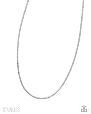 paparazzi-accessories-stainless-season-silver-mens necklace