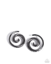 Load image into Gallery viewer, paparazzi-accessories-spiral-silhouette-black-post earrings
