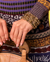 Load image into Gallery viewer, Monochromatic Mosaic - Gold Bracelet - Paparazzi Jewelry
