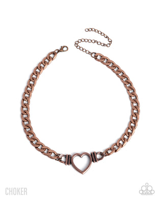 paparazzi-accessories-heartfelt-hunch-copper-necklace