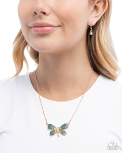Dragonfly Direction - Gold Necklace - Paparazzi Jewelry