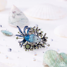 Load image into Gallery viewer, Swimming Through Sparkle - Blue Ring - Paparazzi Jewelry
