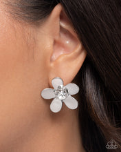 Load image into Gallery viewer, Blooming Boutique - White Post Earrings - Paparazzi Jewelry
