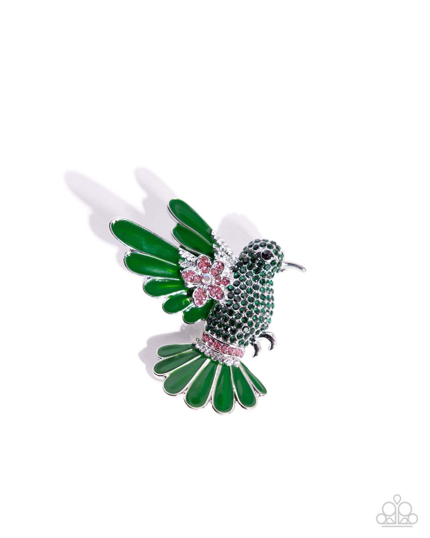paparazzi-accessories-hummingbird-heirloom-green-hair clip