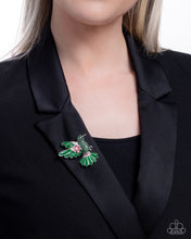 Load image into Gallery viewer, Hummingbird Heirloom - Green Hair Clip - Paparazzi Jewelry

