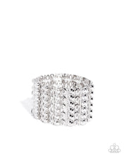 Load image into Gallery viewer, paparazzi-accessories-reflective-rows-silver-bracelet
