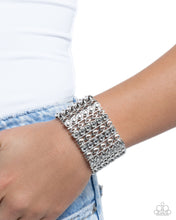 Load image into Gallery viewer, Reflective Rows - Silver Bracelet - Paparazzi Jewelry
