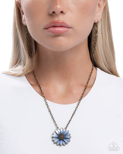 Parisian Posy - Brass Necklace - Paparazzi Jewelry
