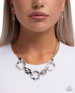Geometric Glitter - Black Necklace - Paparazzi Jewelry