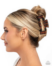 Load image into Gallery viewer, Prized Plaid - Brown Hair Clip - Paparazzi Jewelry
