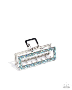 paparazzi-accessories-a-glittery-example-blue-hair clip
