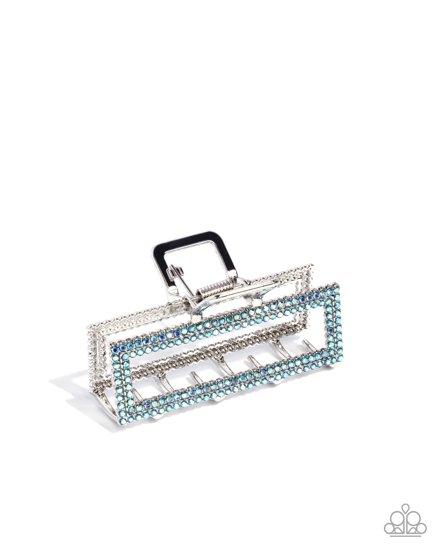 paparazzi-accessories-a-glittery-example-blue-hair clip