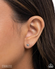 Load image into Gallery viewer, Will You Stay? - Silver Post Earrings - Paparazzi Jewelry
