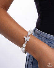 Load image into Gallery viewer, Soaring Sheen - White Bracelet - Paparazzi Jewelry
