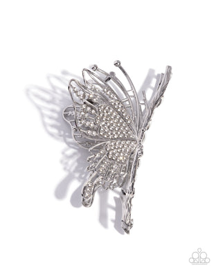 paparazzi-accessories-layered-landing-white-hair clip