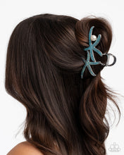 Load image into Gallery viewer, Stunning Starfish - Blue Hair Clip - Paparazzi Jewelry
