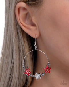 Country Countdown - Red Earrings - Paparazzi Jewelry