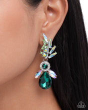 Load image into Gallery viewer, Priceless Pizzazz - Green Post Earrings - Paparazzi Jewelry
