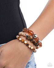 Load image into Gallery viewer, Seasonal Stretch - Brown Bracelet - Paparazzi Jewelry
