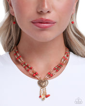 Load image into Gallery viewer, Breathe a Sigh of Relief - Red Necklace - Paparazzi Jewelry
