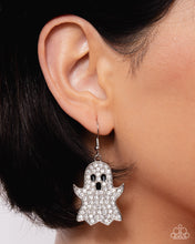 Load image into Gallery viewer, Ghost Town - White Earrings - Paparazzi Jewelry
