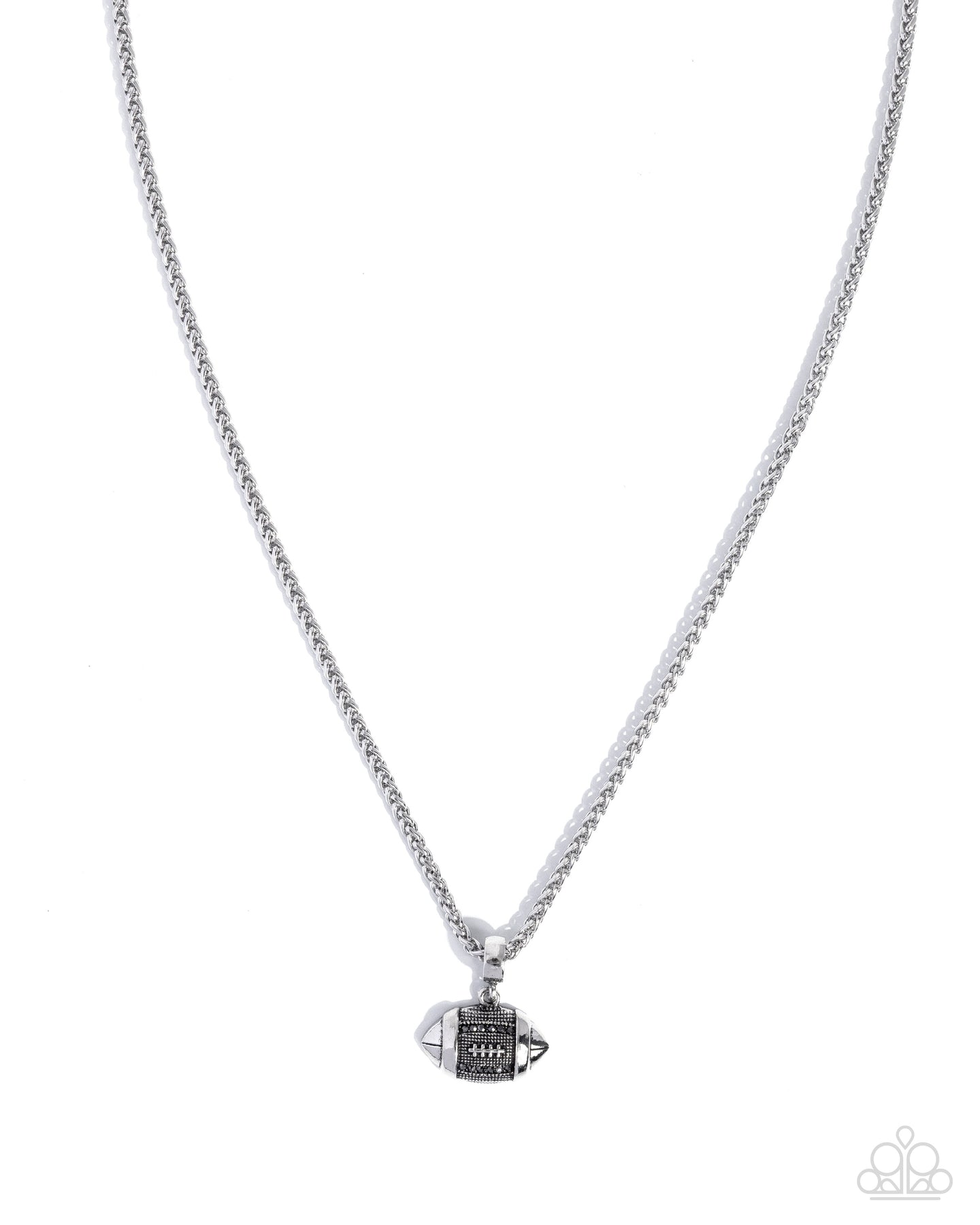 paparazzi-accessories-football-frenzy-silver-mens necklace