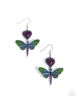 paparazzi-accessories-dragonfly-devotion-purple-earrings
