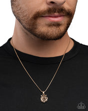 Load image into Gallery viewer, Bear Boundary - Gold Mens Necklace - Paparazzi Jewelry
