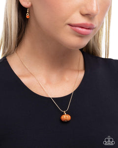 Pumpkin Panache - Orange Necklace - Paparazzi Jewelry