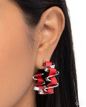 Load image into Gallery viewer, Captivating Corkscrew - Red Earrings - Paparazzi Jewelry

