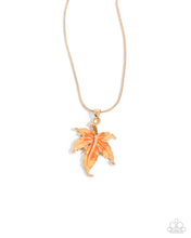Load image into Gallery viewer, paparazzi-accessories-leafy-lullaby-orange-necklace
