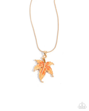 paparazzi-accessories-leafy-lullaby-orange-necklace