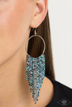 Load image into Gallery viewer, Paparazzi Streamlined Shimmer - Blue Earring - Pink Diamond Exclusive
