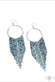 Paparazzi Streamlined Shimmer - Blue Earring - Pink Diamond Exclusive
