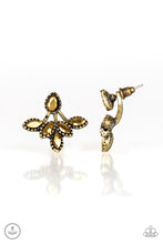 Load image into Gallery viewer, paparazzi-accessories-a-force-to-beam-reckoned-with-brass-post earrings
