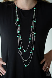 Brilliant Bliss - Green Necklace - Paparazzi Jewelry