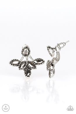 paparazzi-accessories-a-force-to-beam-reckoned-with-silver-post earrings