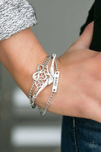 Load image into Gallery viewer, Then Love Swooped In - Silver Bracelet - Paparazzi Jewelry
