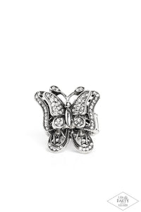 paparazzi-accessories-free-to-fly-white-ring