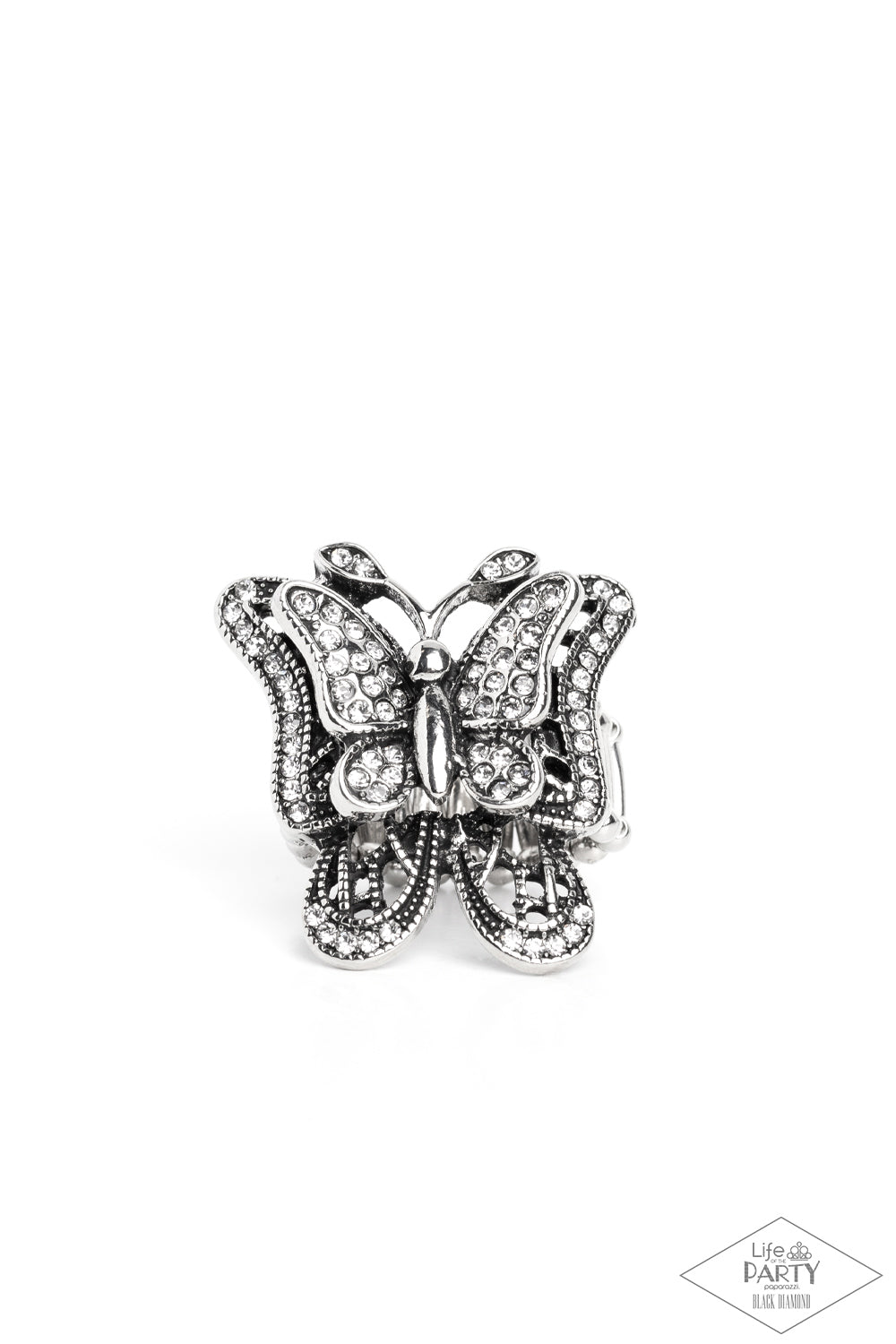 paparazzi-accessories-free-to-fly-white-ring