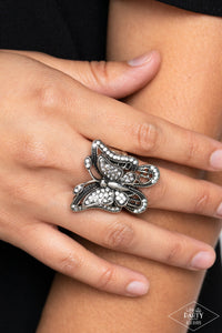 Free To Fly - White Ring - Paparazzi Jewelry