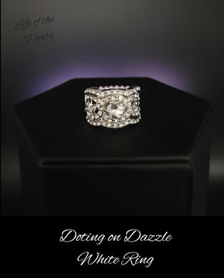 paparazzi-accessories-doting-on-dazzle-white-ring