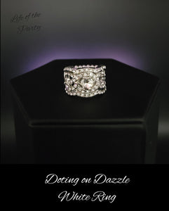 paparazzi-accessories-doting-on-dazzle-white-ring