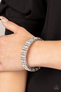 Mic Dropping Drama - White Bracelet - Paparazzi Jewelry