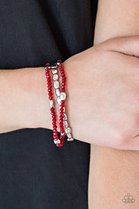 Hello Beautiful - Red Bracelet - Paparazzi Jewelry