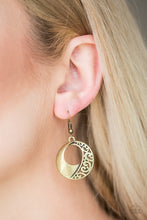 Load image into Gallery viewer, Eastside Excursionist - Brass Earrings - Paparazzi Jewelry
