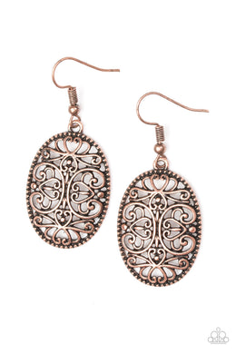 paparazzi-accessories-wistfully-whimsical-copper-earrings