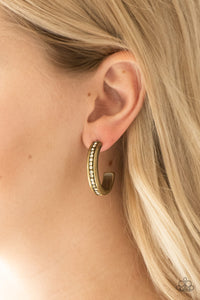 5th Avenue Fashionista - Brass Earrings - Paparazzi Jewelry