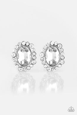 paparazzi-accessories-hold-court-white-post earrings